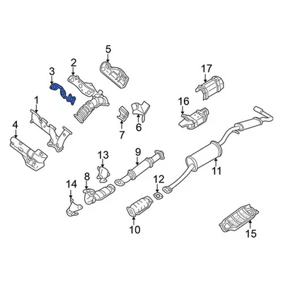 For Nissan Frontier 1999-2004 Nissan 140360W000 Exhaust Manifold Gasket Foto 1 de 3