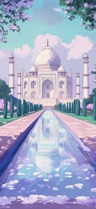 Canvas Art Pink Purple Taj Mahal India Wall Picture Poster Print - Picture 1 of 22
