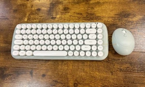 Wireless Retro Multimedia Typewriter Keyboard & Mouse Combo – 2.4GHz, UK Layout - Picture 1 of 1
