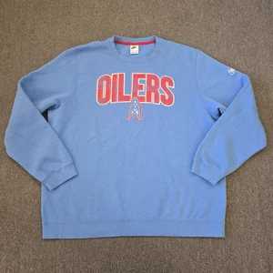 Houston Oilers Nike Mens XXL NFL Crew Sweatshirt Fleece - Picture 1 of 9