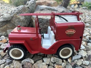 TONKA Nº años 60 Camión de bomberos Jeep 425 de acero prensado 11"" - Imagen 1 de 11