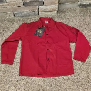 Black Stallion FR9-30C TruGuard 200 FR Cotton Welding Jacket Red Large ICI  - Picture 1 of 8