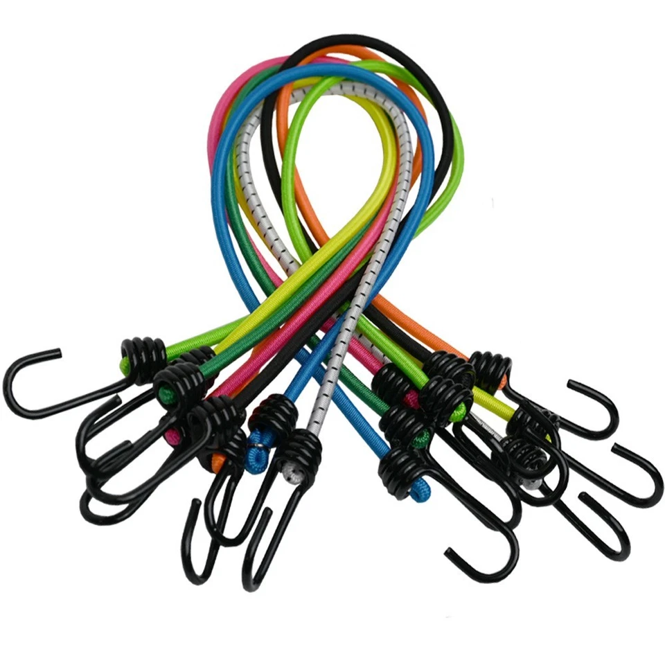 ROPES AND MORE Expanderseil Spanner mit Haken 8mm Gummispanner Spiralhaken 40-80cm Made in DE