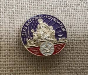 BPOE Elks Fundación Nacional Sombrero Solapa Pin Pinback - Imagen 1 de 2