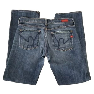 Pantalones de mezclilla Citizens of Humanity Kelly para mujer 29 x 29 lavado medio tiro bajo corte bootcut - Imagen 1 de 8