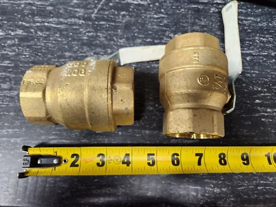 2pk UltraPure UPBA-475B 1-1/2" Ball Valves Brass 600 WOG Threaded Lead Free NeW - Image 1 of 3