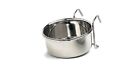 10 Oz Stainless Steel Coop Food Water Cup Bowl For Bird Cage Pet Supply Silver