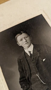 Foto Porträt Junger Mann Kind J. Stegmann ca. 1910 Rheinau Linx Freistett - Bild 1 von 2