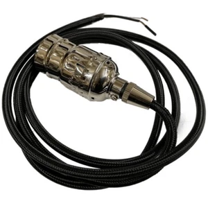 DIY Pendant Light - Black Cord with Polished Nickel Light Socket - Picture 1 of 1