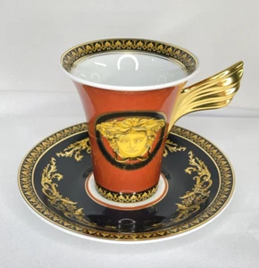 Versace Rosenthal Medusa Cup & Saucer 4 Tall - New Authentic Discontinued *RARE* - Picture 1 of 7