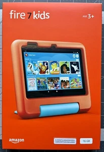 NEW SEALED! AMAZON FIRE 7 KIDS TABLET 16GB AGE 3-7 ALEXA LATEST MODEL - RED - Picture 1 of 2