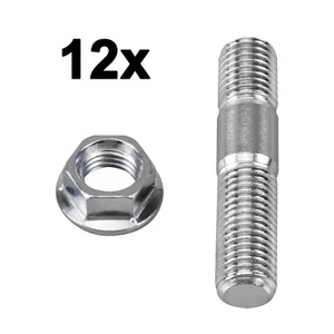 12PCS M10-1.25mm Manifold Extended Studs Bolt Kit For Honda H D B Series - Picture 1 of 11