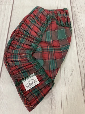 Longaberger SHINING STAR BASKET Liner Evergreen Plaid Christmas Pattern New Cover