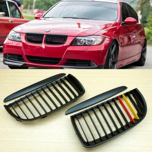 Germany Color Matte Black For 05-08 BMW E90/E91 4D Sedan Front Grills 318d 320d - Picture 1 of 4