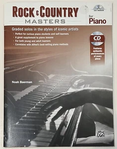 Rock & Country Masters for Piano Graded Solos Piano Sheet Music w/CD Alfred Pub - Picture 1 of 5