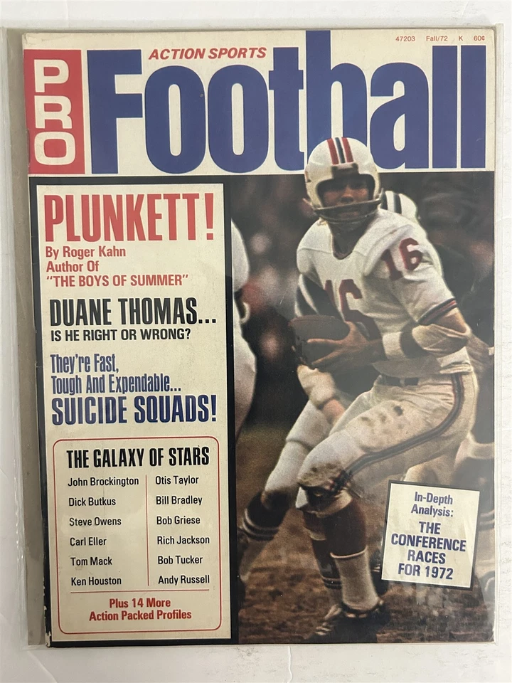 Fútbol profesional 1972 New England Patriots PLUNKETT Dick Butkus GRIES Carl Eller Foto 1 de 1