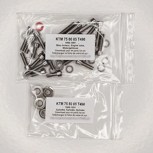 KTM 75 80 85 MX EXC GRX GXC 1986-1991 Kit viti brugola inox motore completo  Foto 1 de 1