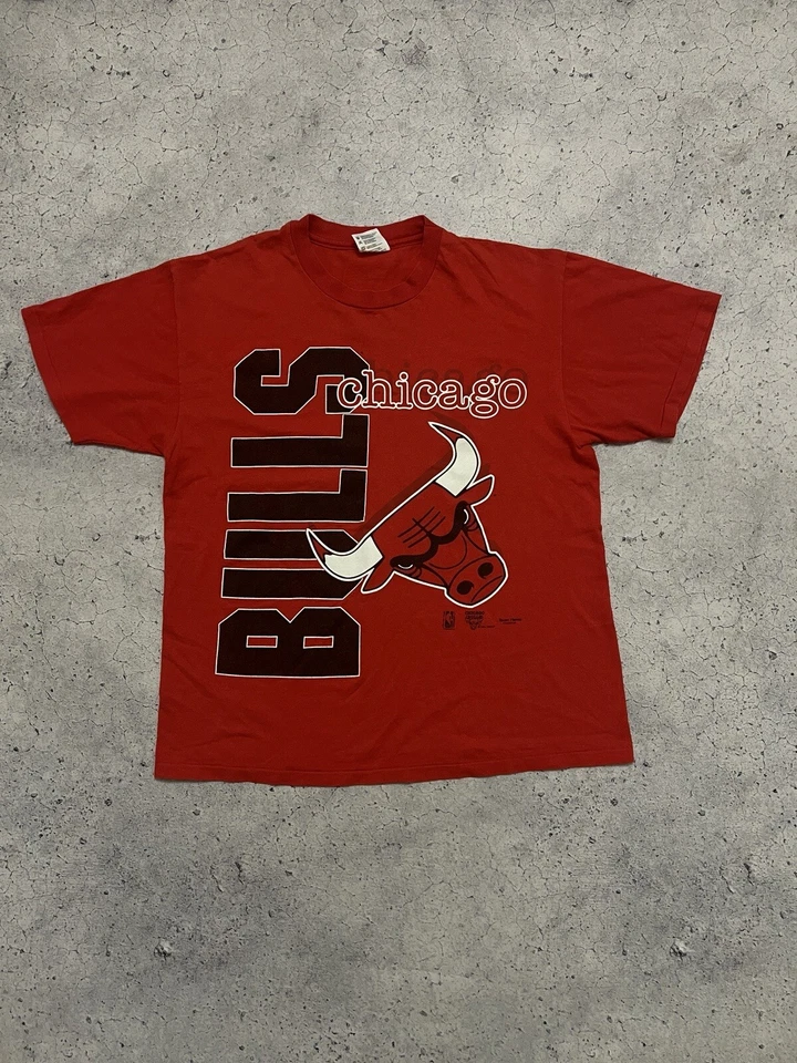 Chicago Bulls Vintage NBA T-Shirt XL Single Stitch 90s 1994 Basketball Tee - Image 1 of 4