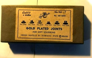 Gold Plated Joints For Soft Soldering State Brand No. 360 Assorted In Box - Picture 1 of 2