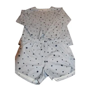Gap Kids 2-Piece Sleepwear, Flame Resistant, Blue w/Navy Star Print, Size 12 - Picture 1 of 5