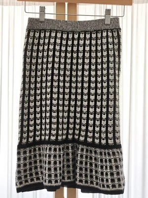 Black/white skirt with ruffled hem from Anthropologie - Image 1 of 4