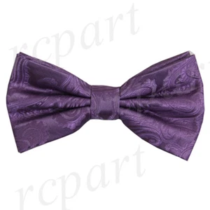 Nuevo Brand Q Hombre Pre-atado Pajarita Microfibra Formal Boda Púrpura - Imagen 1 de 3