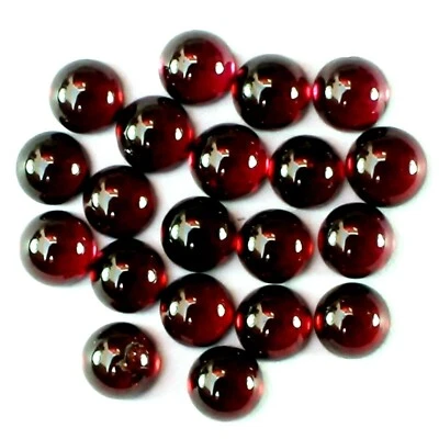 Großhandel Menge 4 mm Rund Cabochon Natürlicher Granat Lose Kalibriert Edelstein - Bild 1 von 3