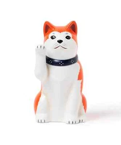 BEAMS JAPAN x Chugai Toen Japan Orange Maneki Dog Right Hand No.3 Maneki Inu - Picture 1 of 4