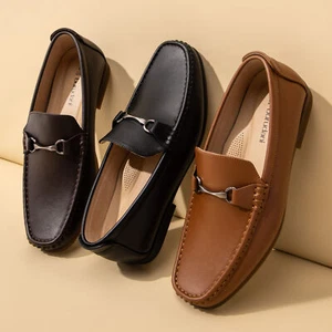 Men's Dress Loafers Slip On Casual Driving Loafer Moccasin Toe Shoes Size 8-13 - Picture 1 of 33