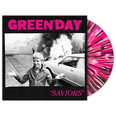 Green Day - Saviors LP Pink w/ Black & White Splatter Vinyl NEW Limited Edition - Image 1 of 4