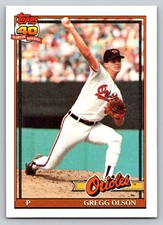 1991  Topps #10 Gregg Olson Baltimore Orioles