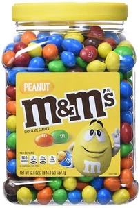 M&M'S Candies, Peanut Chocolate, 62 Ounce Jar, Pack of 1 - Picture 1 of 1