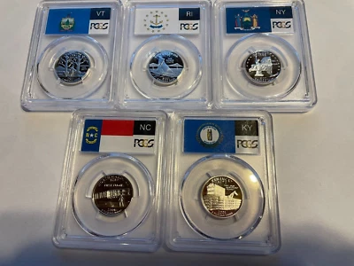 2001 S SILVER PROOF STATE QUARTERS PCGS PR69DCAM FLAG LABEL - Image 1 of 4