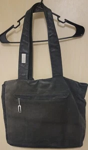 Kenneth Cole Black Suede Messenger Purse Shoulder Bag - Picture 1 of 8