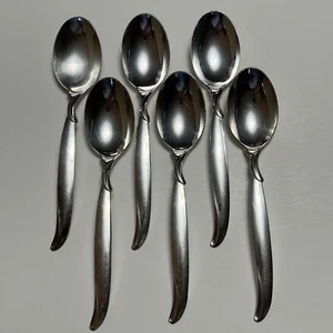 Vintage 1847 Rogers Bros “Flair” Silver Plated Teaspoons - 6 ” - Set Of 6 - Picture 1 of 11