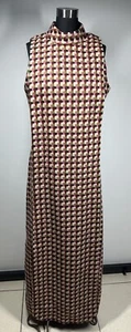 NWT Frances Valentine Size 4 Multicolor Plaid Wool Maxi Dress - Picture 1 of 10