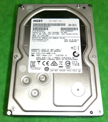 HGST 2TB LFF SAS Hard Disk Drive 0F22943 3.5" 7.2k 12Gbps HDD - Image 1 of 3