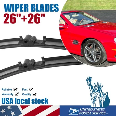 Limpiaparabrisas tamaño 26" y 26" parabrisas 2 piezas para Mercedes-Benz E55 AMG 2003-2016 Foto 1 de 4