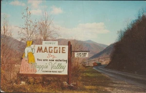 Maggie Valley Haywood County Western NC. Chrom Postkarte - Bild 1 von 2