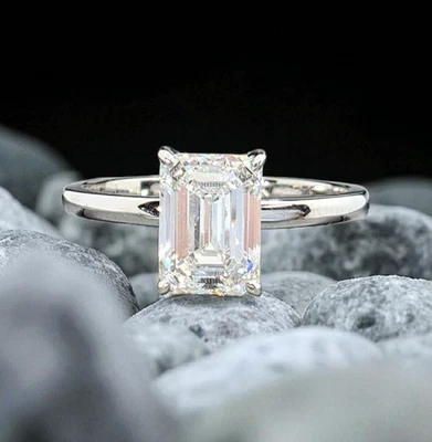 1.50 Emerald Cut Diamond Ring D VS1 Lab Grown Diamond IGI Certified - Image 1 of 4