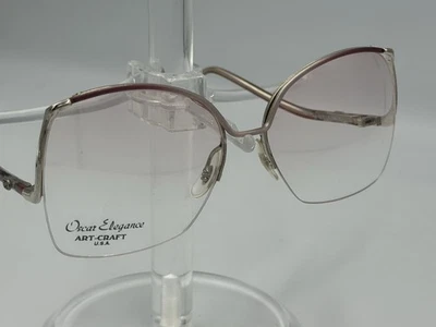 Monturas de gafas artesanales artísticas de colección Oscar elegancia EE. UU. rosa perla A137 vintage nuevas Foto 1 de 4
