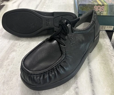SAS Take Time Black 12 WW Double Wide Women's Shoes In Box Save Big - Image 1 of 4