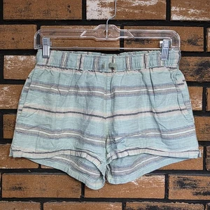 Patagonia Island Hemp Baggies Shorts Womens Size XS Sea Green Stripe 2½"  Beach - Picture 1 of 9
