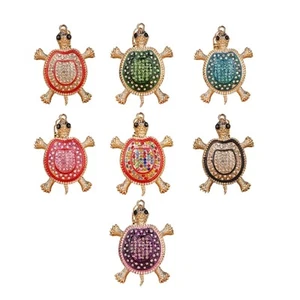 Colorful Turtles Keyring Set Fashion Accessory for Car Keys and Bag Charm - Zdjęcie 1 z 15