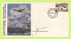 South Africa 1986 Spitfire, 50 Golden Years, Flown & signed Cover - Picture 1 of 2