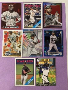 2022-2024 Miami Marlins Insert/Parallel Card Lot x8 Chisholm Alcantara Arraez - Picture 1 of 4