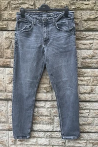 Mens George Grey Stretch Straight Leg Denim Jeans UK W34 L32" - Picture 1 of 10