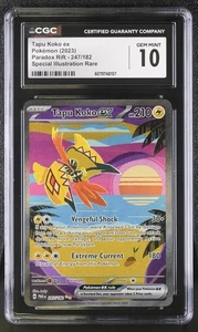 2023 Pokemon #247/182 Tapu Koko ex Special Illustration Rare CGC 10 - Picture 1 of 2