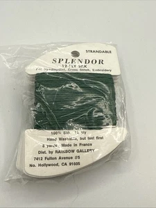 6 ~ Pracht 12-fädig 100% Seide Faden für Nadelspitze/Kreuzstich grün #S831 - Bild 1 von 3