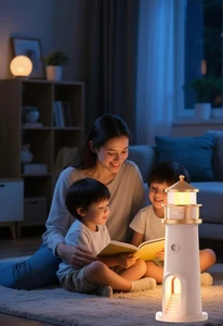 Bluetooth Lighthouse Night Light & LED Mood Lamp With Remote Control - Picture 1 of 11